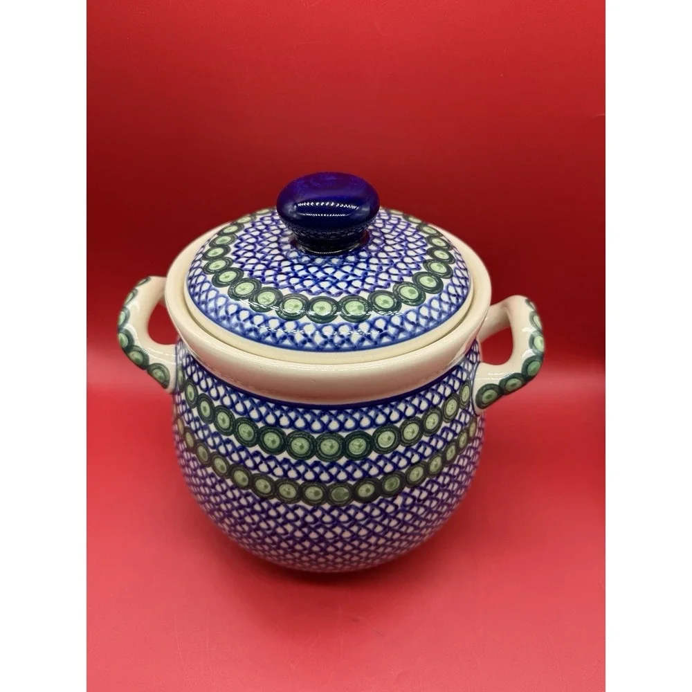 Polish Pottery Container 9.5